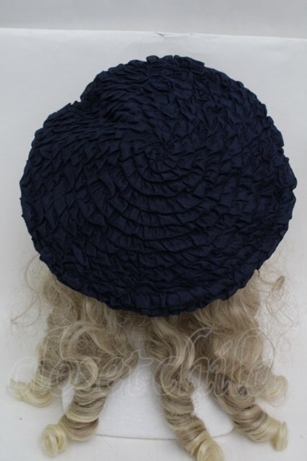 PINK HOUSE / ローンフリルベレー帽 紺 S-25-09-27-023-LO-AC-AS-ZS