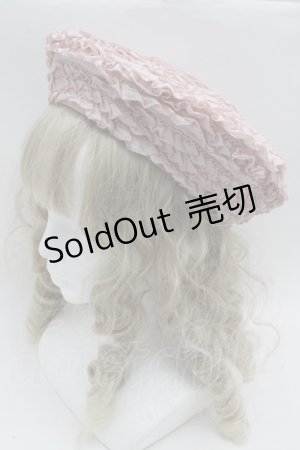 画像: PINK HOUSE / ローンフリルベレー帽  ピンク S-25-09-27-024-LO-AC-AS-ZS