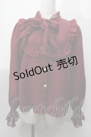画像: Rojita / レーシーリボンブラウス  ワイン S-25-09-27-042-LO-BL-AS-ZS