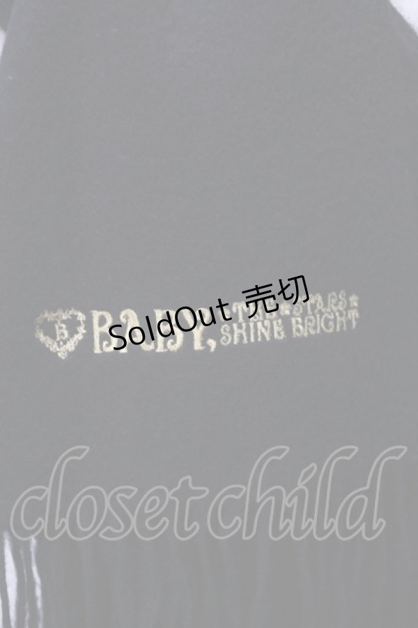 画像2: BABY,THE STARS SHINE BRIGHT / ロゴ刺繍ストール  黒 S-25-09-29-035-BA-ZA-AS-ZT485 (2)