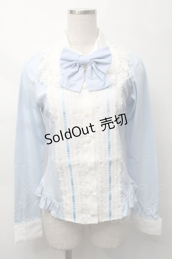 画像1: MAM MAXICIMAM / ラブリーカプリスローズシャトーカットソー  サックス S-25-09-29-044-LO-TO-HR-ZS (1)