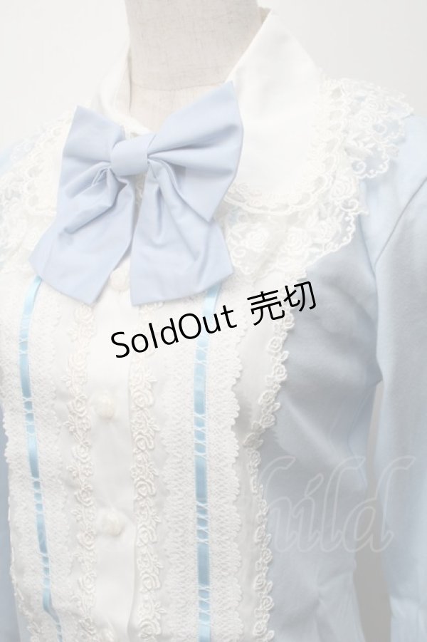 画像3: MAM MAXICIMAM / ラブリーカプリスローズシャトーカットソー  サックス S-25-09-29-044-LO-TO-HR-ZS (3)