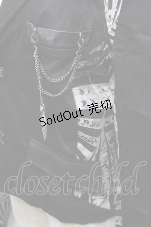 画像4: Sixh / プリント切替ジャケット  黒ｘ白 S-25-09-29-053-HN-JA-HR-ZS (4)