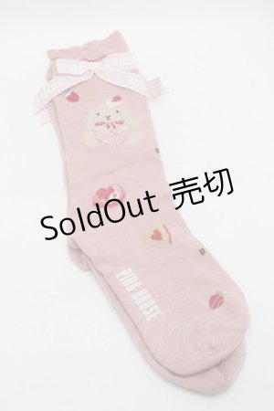 画像: PINK HOUSE / sweets lop ear bunnyソックス  ピンク S-25-09-29-009-LO-ZA-HR-ZS