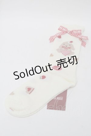 画像: PINK HOUSE / sweets lop ear bunnyソックス  アイボリー S-25-09-29-013-LO-ZA-HR-ZS