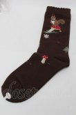 画像1: PINK HOUSE / ウィンターフォレストトリート柄ソックス  ブラウン S-25-09-29-015-LO-ZA-HR-ZS (1)