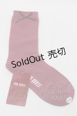 画像: PINK HOUSE / ロゴ入りドット柄ソックス   S-25-09-29-017-LO-ZA-AS-ZS