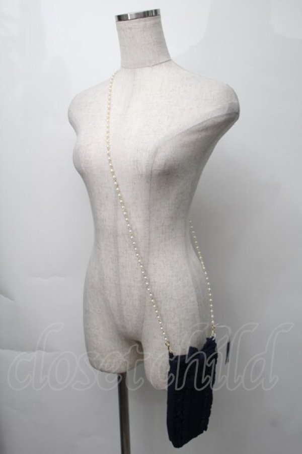 画像3: PINK HOUSE / パールチェーンスマホポシェット  ネイビー S-25-09-29-030-LO-BG-HR-ZS (3)