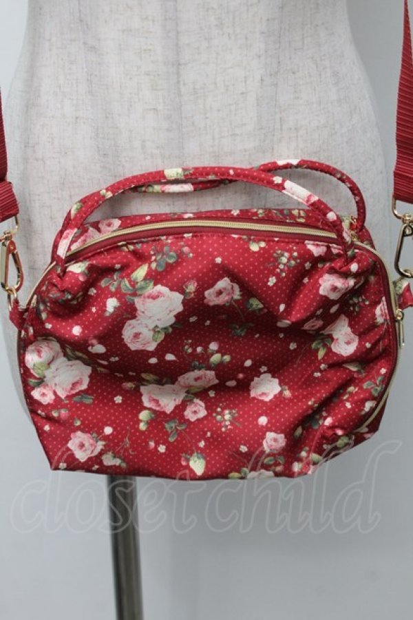 画像2: PINK HOUSE / Berry Roseプリントの3WAYミニバッグ  赤 S-25-09-29-032-LO-BG-HR-ZT501 (2)
