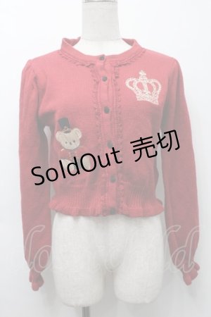 画像: axes femme kawaii / ロンドントイズニットカーデ  赤 S-25-10-01-038-AX-TO-AS-ZS
