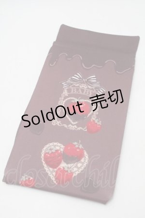 画像: BABY,THE STARS SHINE BRIGHT / Strawberry Loves Chocolateオーバーニーソックス  ブラウン S-25-10-01-005-BA-AC-AS-ZS
