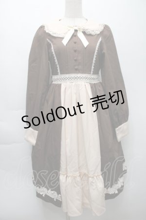 画像: axes femme kawaii / 童話の小公女ワンピース  ブラウン S-25-10-01-045-AX-OP-AS-ZS