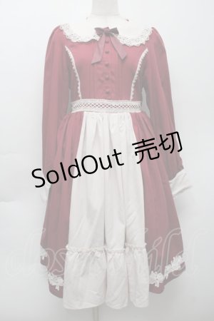 画像: axes femme kawaii / 童話の小公女ワンピース  赤 S-25-10-01-046-AX-OP-AS-ZS