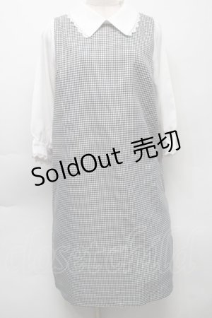 画像: axes femme / 襟付きサックワンピース  黒ｘ白 S-25-10-01-050-AX-OP-AS-ZS