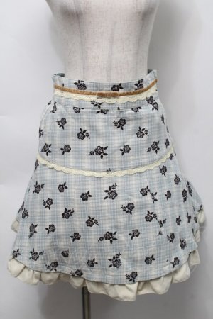 画像: axes femme / バラフロッキーptフレアスカート  グリーン S-25-10-01-058-AX-SK-AS-ZS