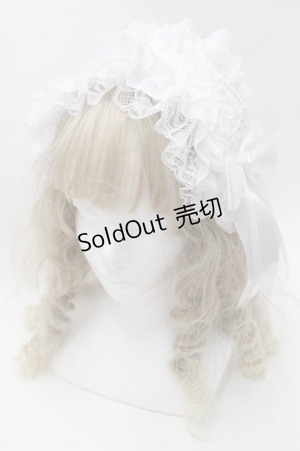 画像1: Atelier Beatrice / ヘッドドレスカチューシャ  白 S-25-10-01-020-GO-AC-AS-ZS (1)