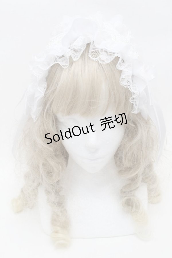 画像2: Atelier Beatrice / ヘッドドレスカチューシャ  白 S-25-10-01-020-GO-AC-AS-ZS (2)