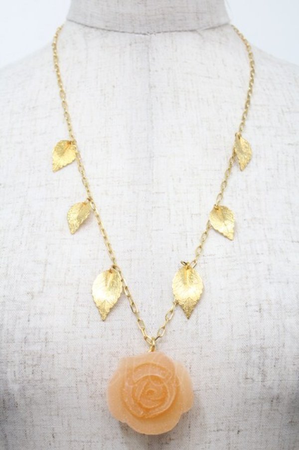 画像1: Q-pot. / オレンジローズ パート ドゥ フリュイ ネックレス  オレンジ S-25-10-02-034-QP-AC-HR-ZS (1)