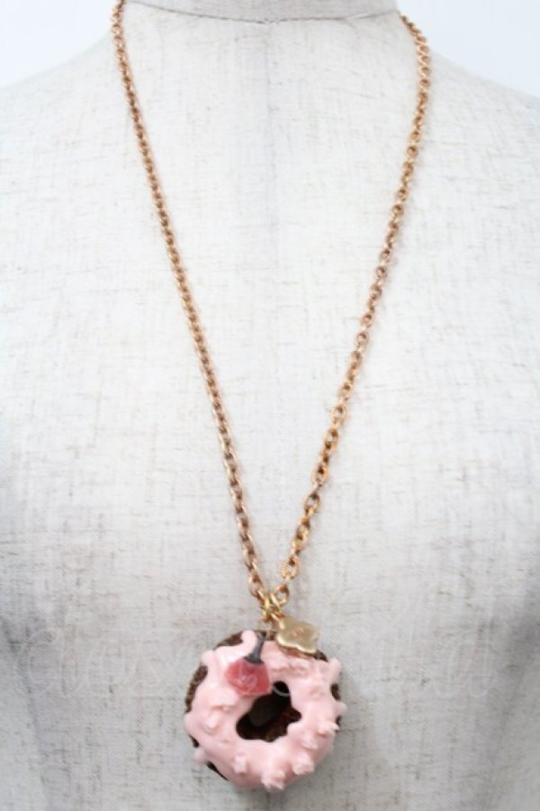 画像1: Q-pot. / Melty SAKURA Doughnutネックレス  ピンク S-25-10-02-036-QP-AC-AS-ZS (1)