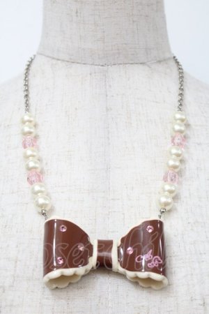 画像: Angelic Pretty / ドリームリボンネックレス  ブラウン S-25-10-02-039-AP-AC-HR-ZS