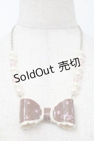 画像: Angelic Pretty / ドリームリボンネックレス  ブラウン S-25-10-02-039-AP-AC-HR-ZS