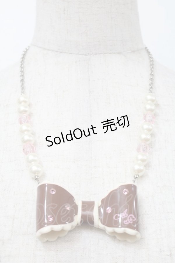 画像1: Angelic Pretty / ドリームリボンネックレス  ブラウン S-25-10-02-039-AP-AC-HR-ZS (1)