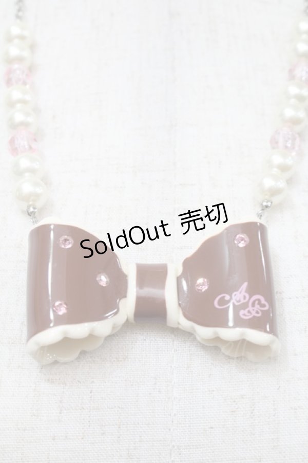 画像2: Angelic Pretty / ドリームリボンネックレス  ブラウン S-25-10-02-039-AP-AC-HR-ZS (2)