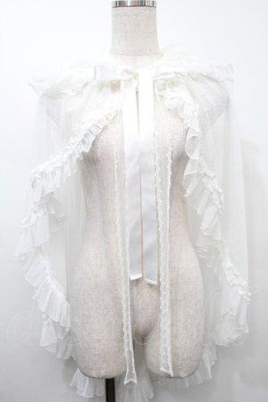 画像: metamorphose / ドットチュールマント  白 S-25-10-02-041-ME-TO-HR-ZS