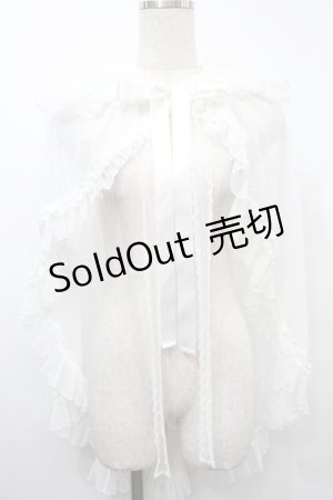 画像: metamorphose / ドットチュールマント  白 S-25-10-02-041-ME-TO-HR-ZS