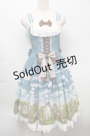 画像: metamorphose / Dreamy Little Farm フリルジャンパースカート  グリーン S-25-10-02-048-ME-OP-AS-ZS
