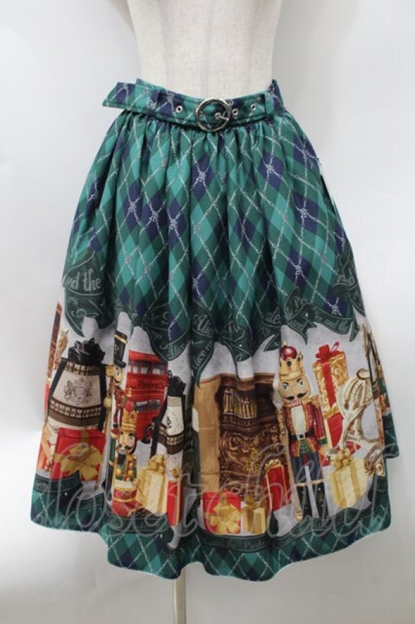 画像1: ALICE and the PIRATES / Nostalgic Gift〜くるみ割り人形と大切な想い出〜ロングスカート  グリーン S-25-10-02-053-PA-SK-HR-ZS (1)