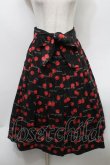画像1: Jane Marple / Skipping cherries タックスカート  黒 S-25-10-02-056-JM-SK-AS-ZS (1)