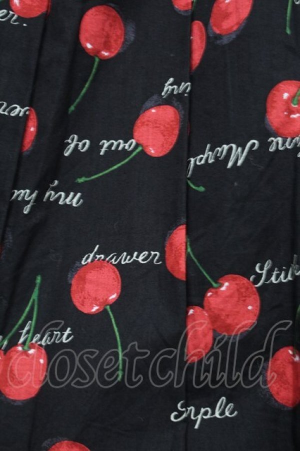 画像3: Jane Marple / Skipping cherries タックスカート  黒 S-25-10-02-056-JM-SK-AS-ZS (3)