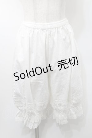 画像: 中国ロリータ / 裾レースドロワーズ  白 S-25-10-02-060-LO-PA-HR-ZS