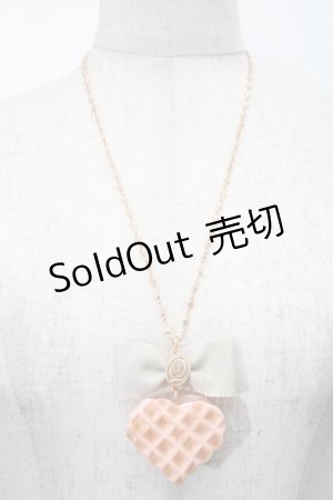 画像: Q-pot. / サクラワッフルネックレス  ピンク S-25-10-02-019-QP-AC-AS-ZS