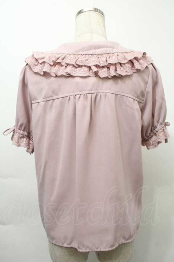 画像2: 【SALE】Ank Rouge / ビジューボタンブラウス  ピンク S-25-10-03-035-CA-BL-HR-ZT224 (2)