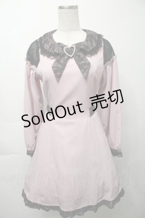 画像: LIZ LISA / 肩レース切替ワンピース  ピンク S-25-10-03-045-LO-OP-AS-ZS