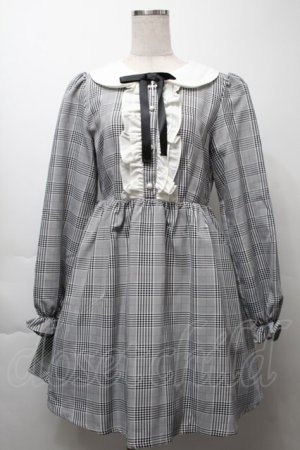 画像: Ank Rouge / グレンチェックワンピース  グレー S-25-10-03-051-CA-OP-AS-ZS