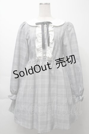 画像: Ank Rouge / グレンチェックワンピース  グレー S-25-10-03-051-CA-OP-AS-ZS