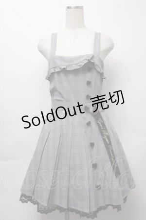画像: LIZ LISA / メッセージ刺繍プリーツジャンスカ  グレーｘ黒 S-25-10-03-053-LO-OP-AS-ZS