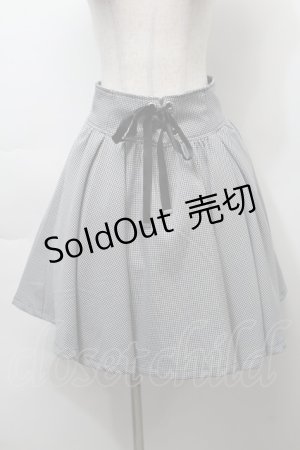 画像: NOEMIE / 千鳥柄フレアスカート  黒ｘ白 S-25-10-03-062-LO-SK-HR-ZS
