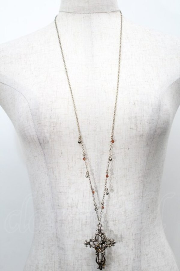 画像1: axes femme / クロスバタフライネックレス  シルバー S-25-10-03-005-AX-AC-AS-ZS (1)