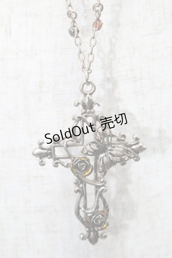 画像2: axes femme / クロスバタフライネックレス  シルバー S-25-10-03-005-AX-AC-AS-ZS (2)