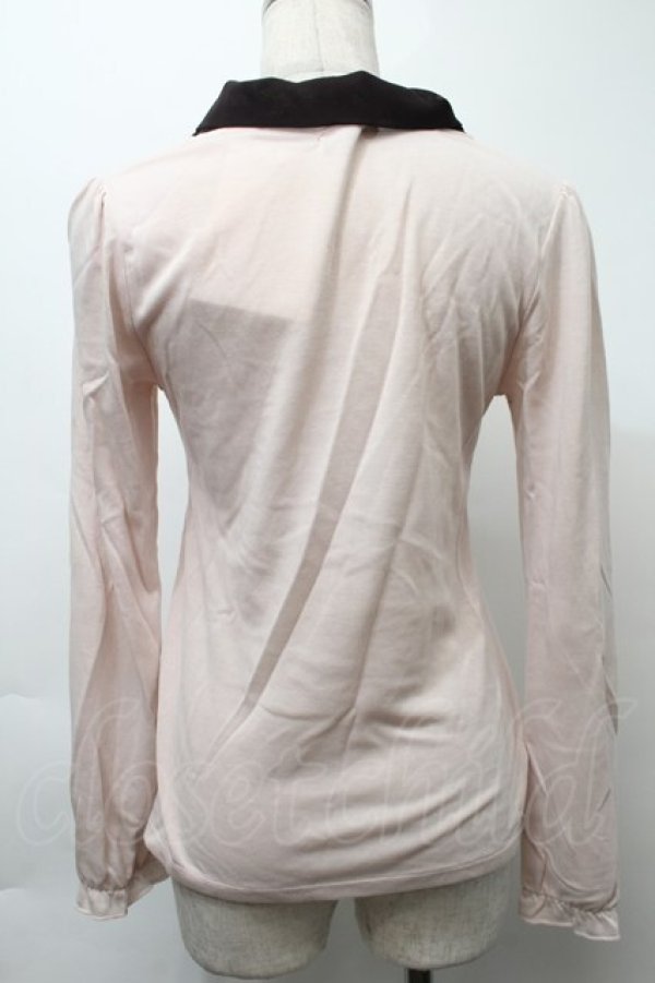 画像2: axes femme / ボウタイブラウス風プルオーバー  ベージュ S-25-10-03-016-AX-TO-AS-ZS (2)