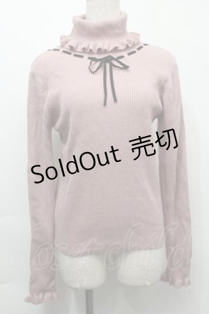 画像: Ank Rouge / ハイネックニットトップス  ピンク S-25-10-03-020-CA-BL-HR-ZS