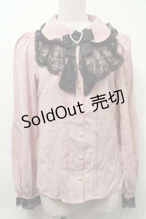 画像: Secret Honey / ハートバックルブラウスブラウス  ピンク S-25-10-03-030-CA-BL-AS-ZS