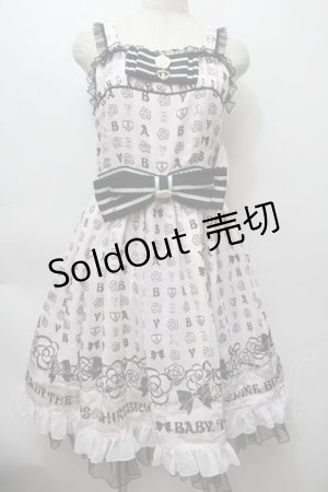 画像: BABY,THE STARS SHINE BRIGHT / Petite Cherie Camelia Coffret柄リボンジャンパースカート  ピンク S-25-10-05-012-BA-OP-AS-ZS