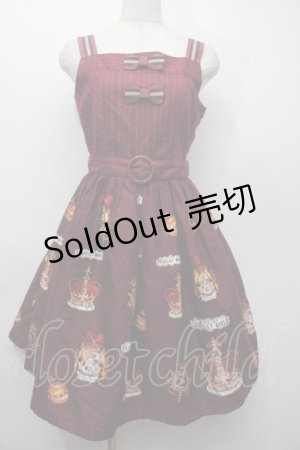 画像: Innocent World / クラウンジュエルズコレクションジャストジャンパースカート  ワイン S-25-10-05-016-IW-OP-AS-ZS