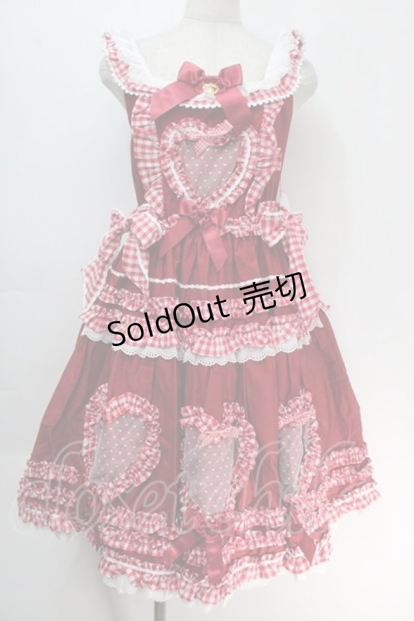 画像1: BABY,THE STARS SHINE BRIGHT / Sweet My Secret Heartジャンパースカート  赤 S-25-10-05-019-BA-OP-HR-ZS (1)