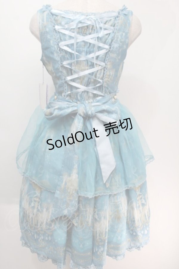 画像2: Angelic Pretty / Chandelier Holicジャンパースカート  サックス S-25-10-05-029-AP-OP-AS-ZS (2)